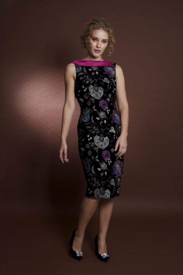 Vestido Terciopelo Bordado