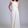 Enterito blanco de escote halter - Carola Pino Boutique