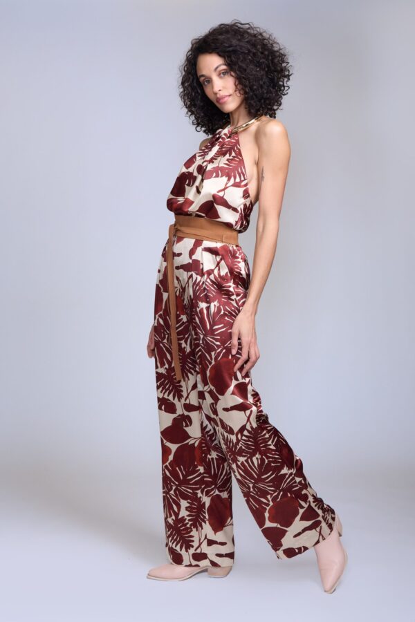 Conjunto de top halter y pantalón palazzo - Carola Pino Boutique