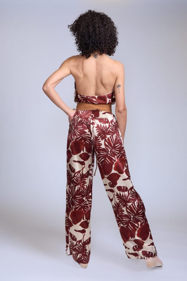 Conjunto de top halter y pantalón palazzo - Carola Pino Boutique