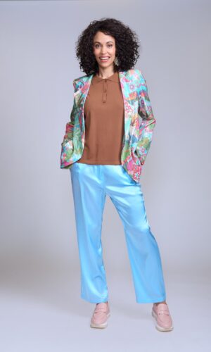 Chaqueta de lentejuelas y pantalón de seda - Carola Pino Boutique