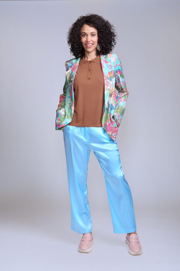 Chaqueta de lentejuelas y pantalón de seda - Carola Pino Boutique