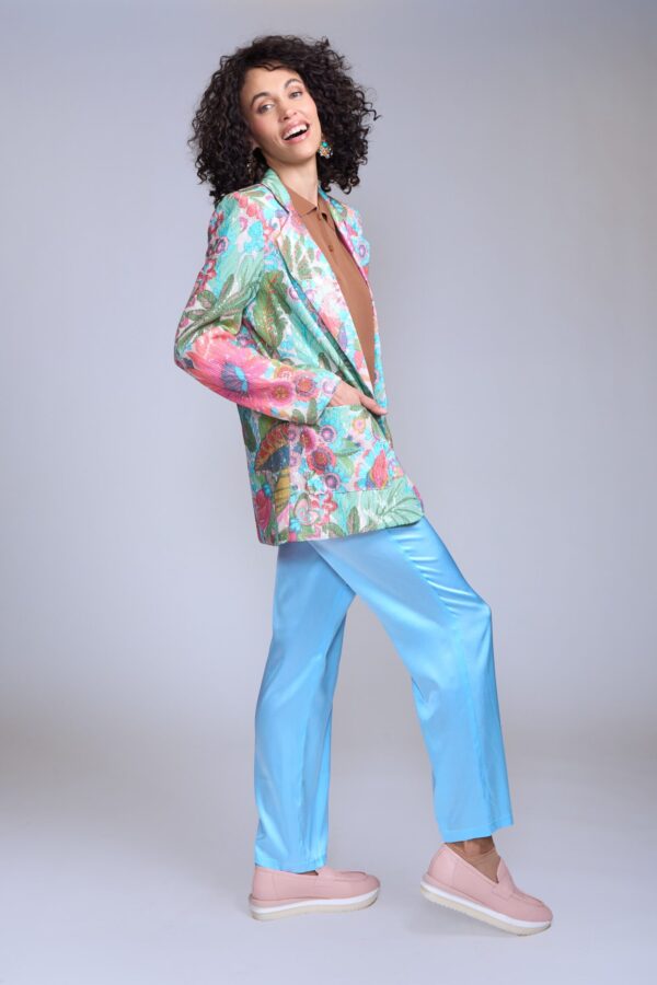 Chaqueta de lentejuelas y pantalón de seda - Carola Pino Boutique