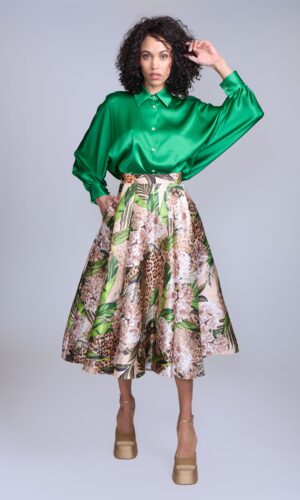 Blusa de seda y falda - Carola Pino Boutique