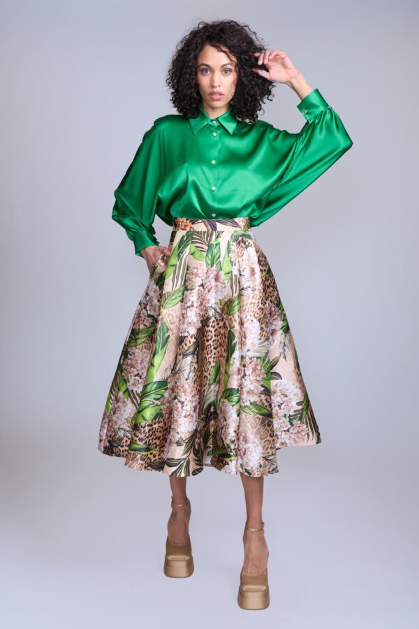 Blusa de seda y falda - Carola Pino Boutique