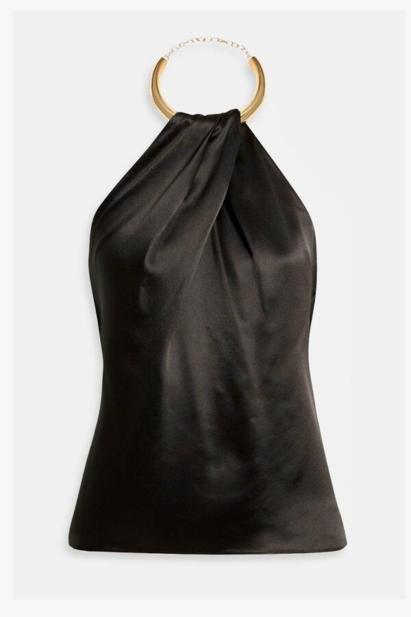 Conjunto de top halter y pantalón palazzo - Carola Pino Boutique