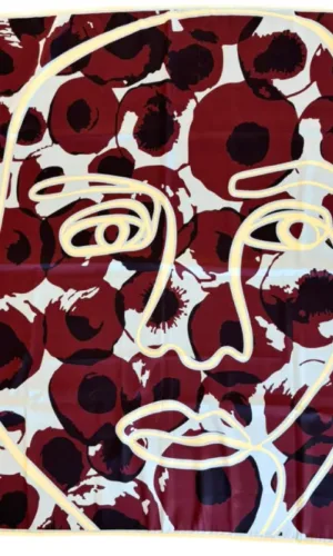 Pañuelo estampado de seda Musa Mía - 70x70 cm - Carola Pino Boutique