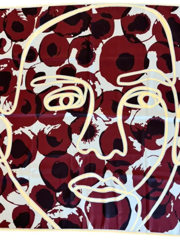 Pañuelo estampado de seda Musa Mía - 70x70 cm - Carola Pino Boutique