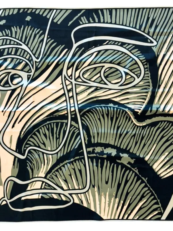 Pañuelo estampado de seda Musa Mía - 70x70 cm - Carola Pino Boutique