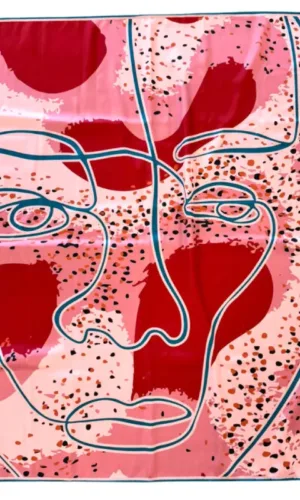 Pañuelo estampado de seda Musa Mía - 70x70 cm - Carola Pino Boutique