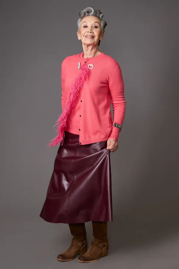 Twin set y pollera ecocuero