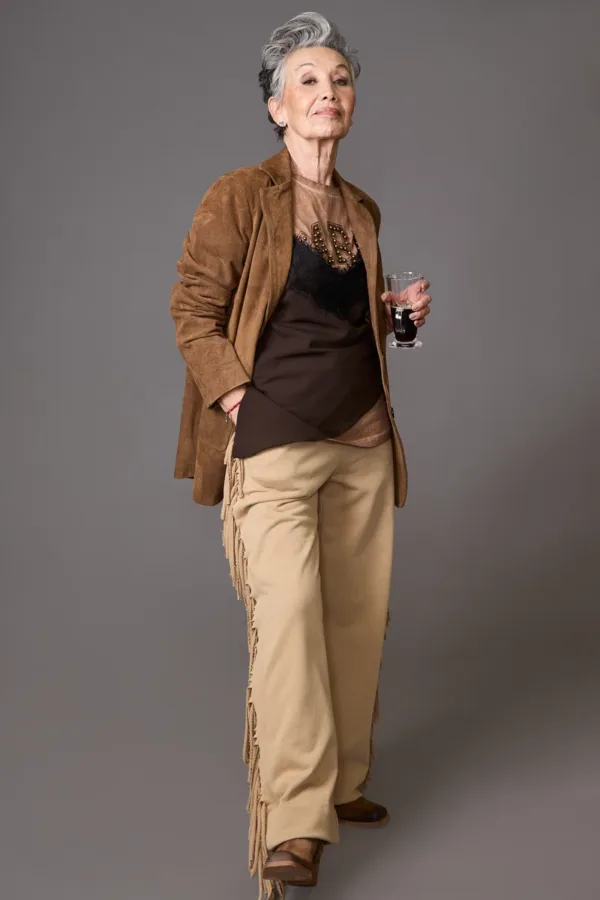 Blazer de gamuza y jogger