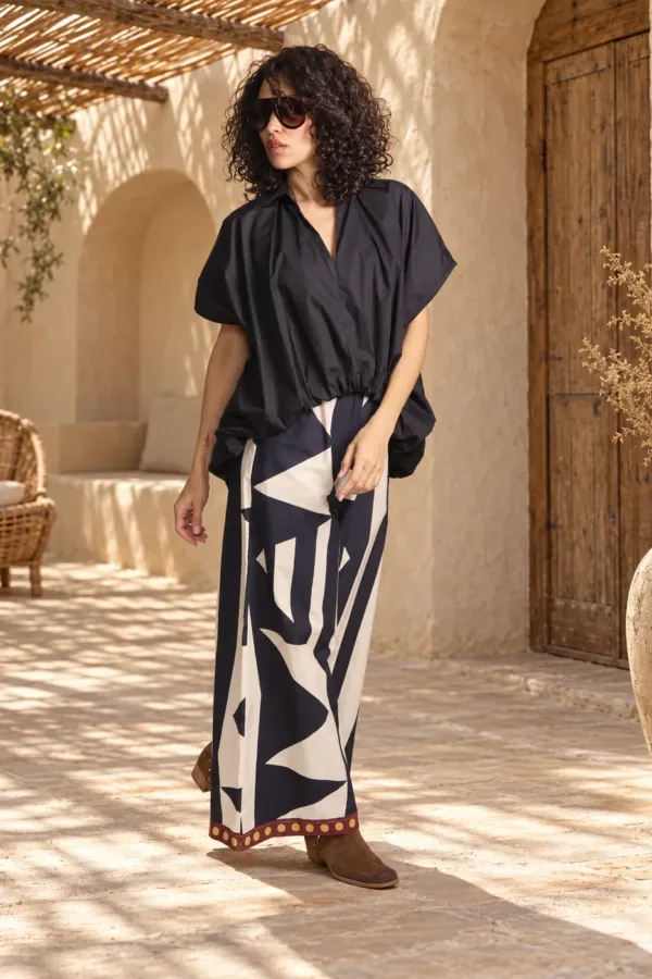 Blusa globo y pantalón